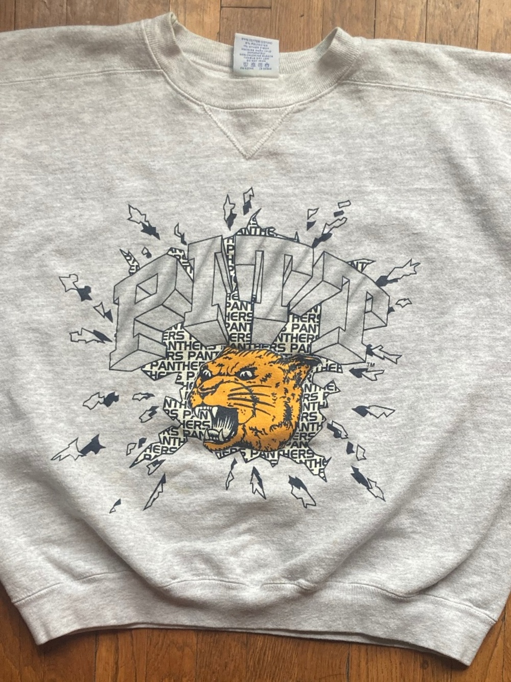 Vintage PITT Panthers Sweatshirt L - Discus Athletic - University of Pittsburgh